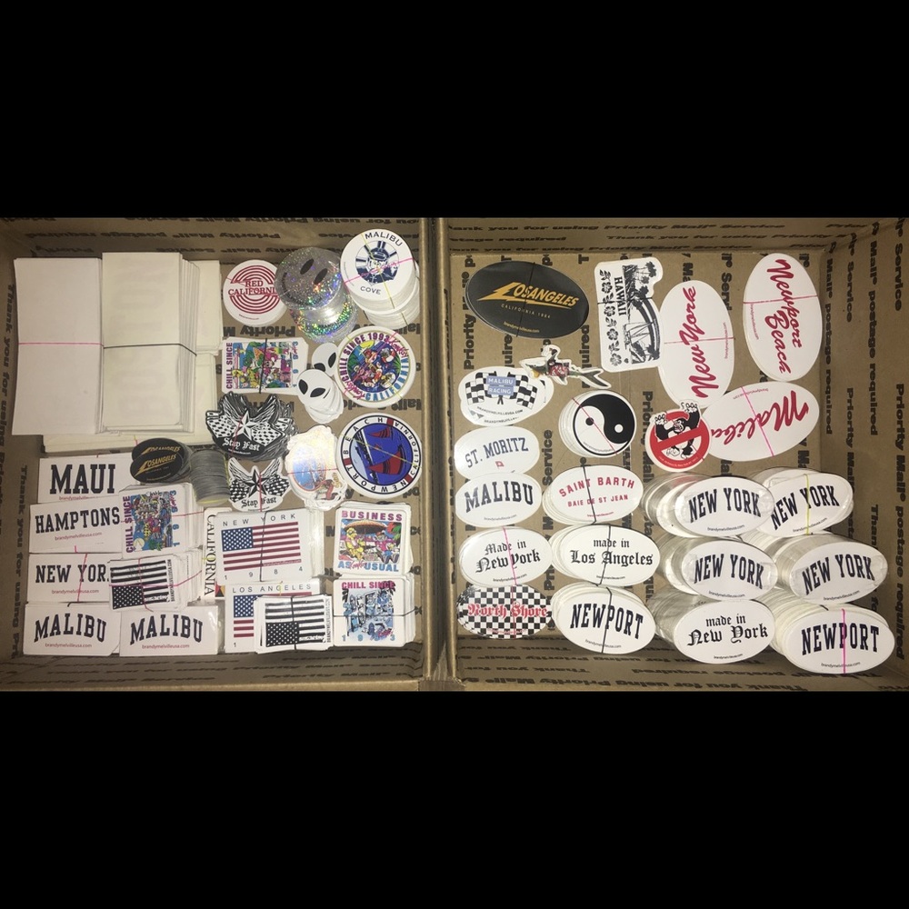 20 RANDOM BRANDY STICKERS
